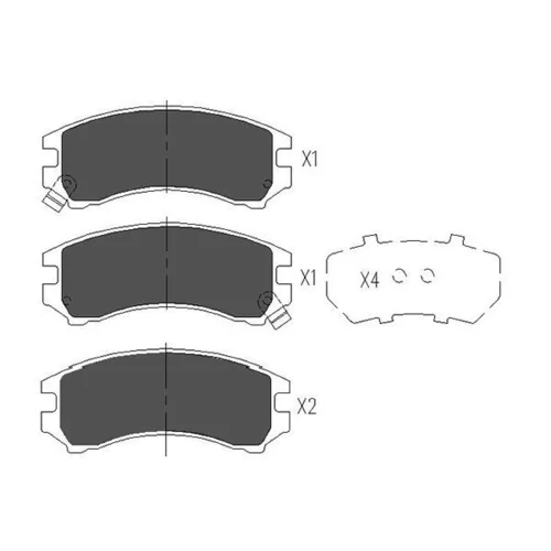 Sada brzdových platničiek kotúčovej brzdy KAVO PARTS KBP-8513