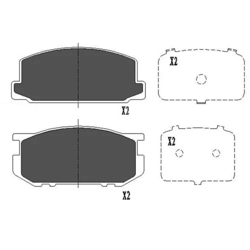 Sada brzdových platničiek kotúčovej brzdy KAVO PARTS KBP-9030