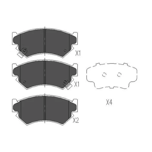 Sada brzdových platničiek kotúčovej brzdy KAVO PARTS KBP-8011