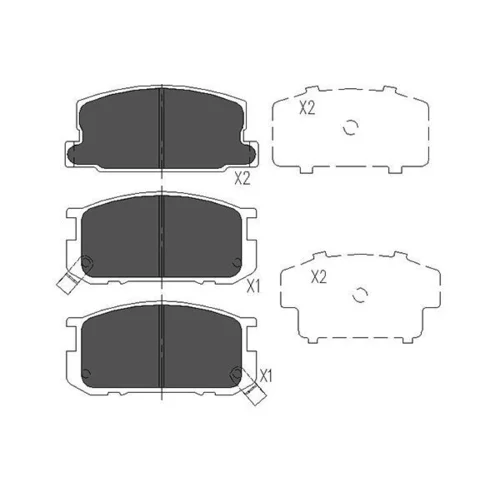 Sada brzdových platničiek kotúčovej brzdy KAVO PARTS KBP-9035