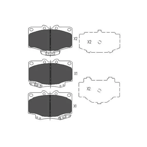 Sada brzdových platničiek kotúčovej brzdy KAVO PARTS KBP-9048