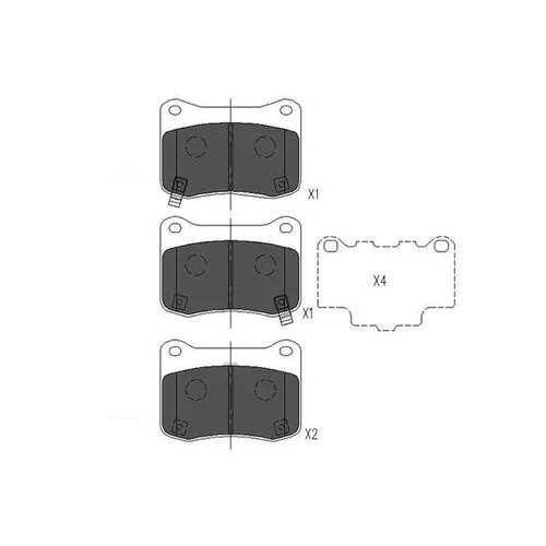 Sada brzdových platničiek kotúčovej brzdy KAVO PARTS KBP-9114