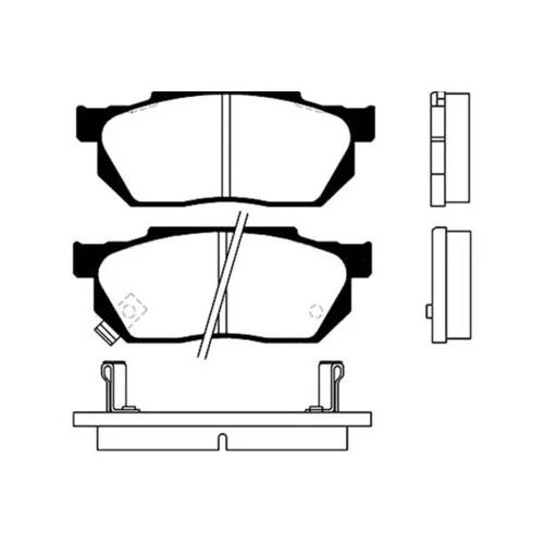 Sada brzdových platničiek kotúčovej brzdy KAVO PARTS BP-2001
