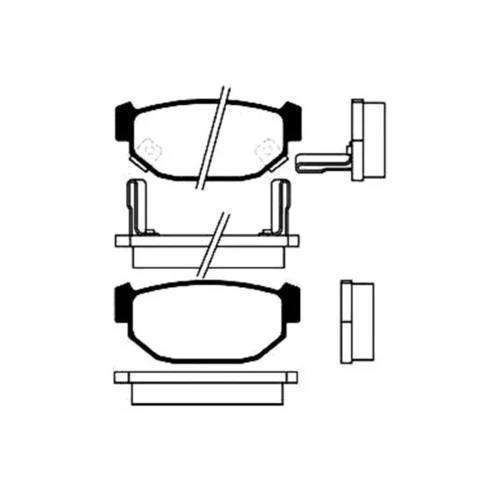 Sada brzdových platničiek kotúčovej brzdy KAVO PARTS BP-8002