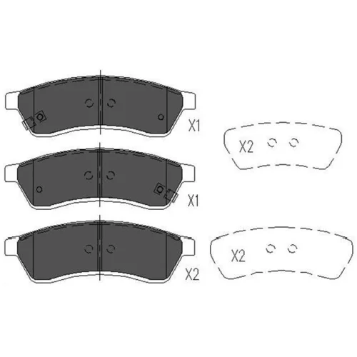 Sada brzdových platničiek kotúčovej brzdy KAVO PARTS KBP-1012