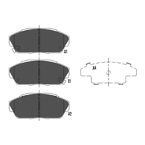 Sada brzdových platničiek kotúčovej brzdy KAVO PARTS KBP-2027