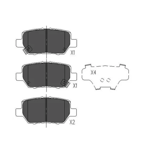 Sada brzdových platničiek kotúčovej brzdy KAVO PARTS KBP-2040