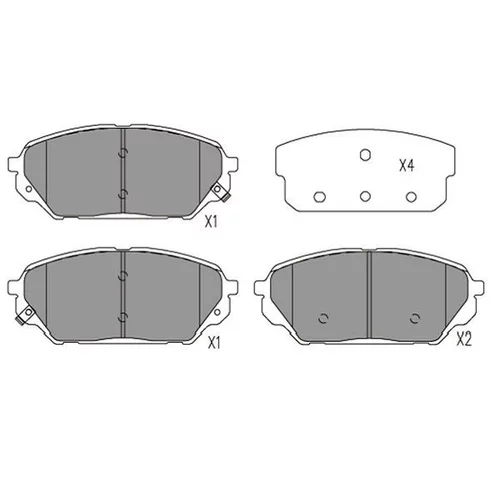 Sada brzdových platničiek kotúčovej brzdy KAVO PARTS KBP-3039
