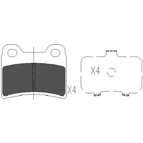 Sada brzdových platničiek kotúčovej brzdy KAVO PARTS KBP-4011