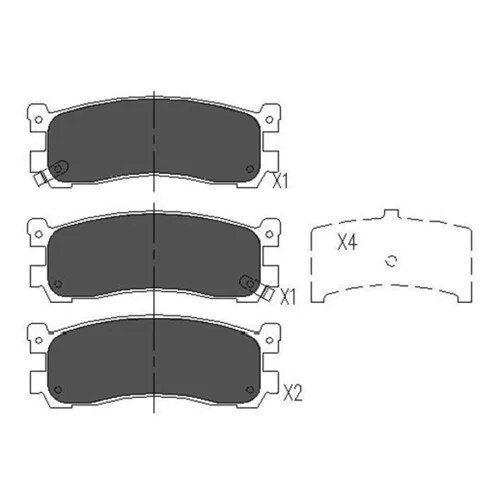Sada brzdových platničiek kotúčovej brzdy KAVO PARTS KBP-4556