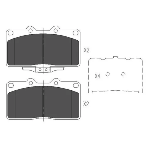 Sada brzdových platničiek kotúčovej brzdy KAVO PARTS KBP-5529
