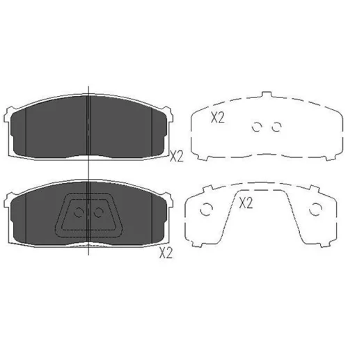 Sada brzdových platničiek kotúčovej brzdy KAVO PARTS KBP-6533