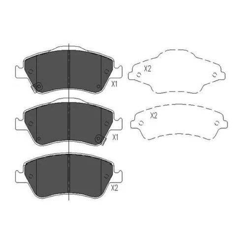 Sada brzdových platničiek kotúčovej brzdy KAVO PARTS KBP-9027