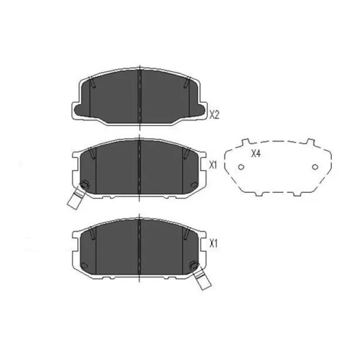 Sada brzdových platničiek kotúčovej brzdy KAVO PARTS KBP-9041