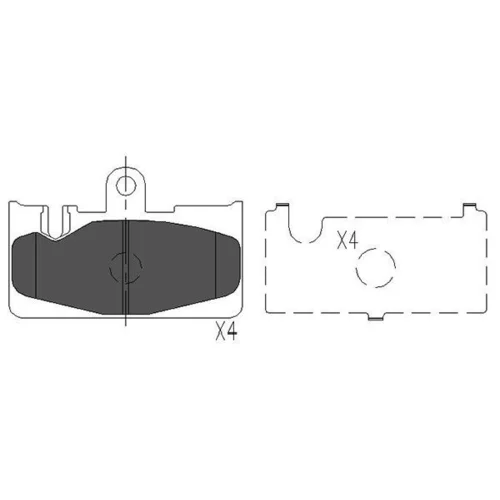 Sada brzdových platničiek kotúčovej brzdy KAVO PARTS KBP-9073