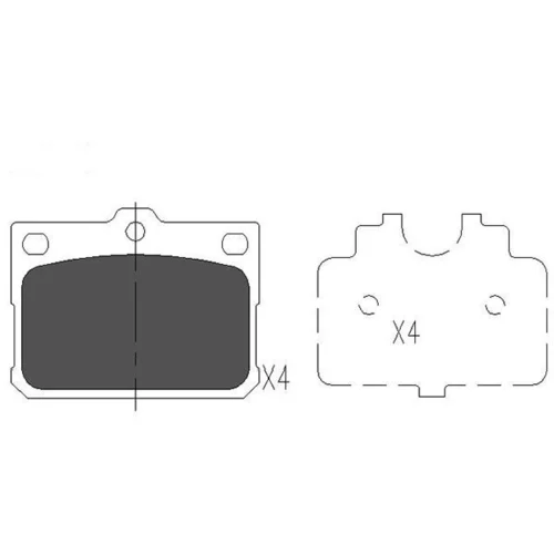 Sada brzdových platničiek kotúčovej brzdy KAVO PARTS KBP-9081