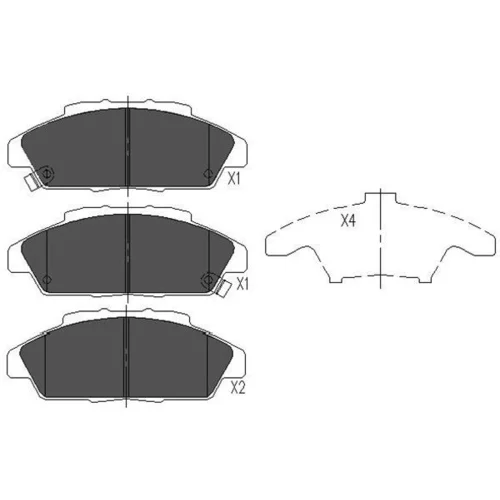 Sada brzdových platničiek kotúčovej brzdy KAVO PARTS KBP-2025