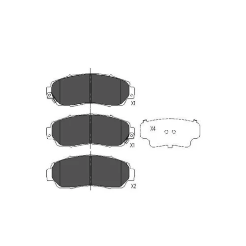 Sada brzdových platničiek kotúčovej brzdy KAVO PARTS KBP-2046
