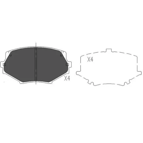 Sada brzdových platničiek kotúčovej brzdy KAVO PARTS KBP-4527