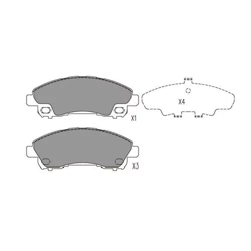 Sada brzdových platničiek kotúčovej brzdy KAVO PARTS KBP-5549