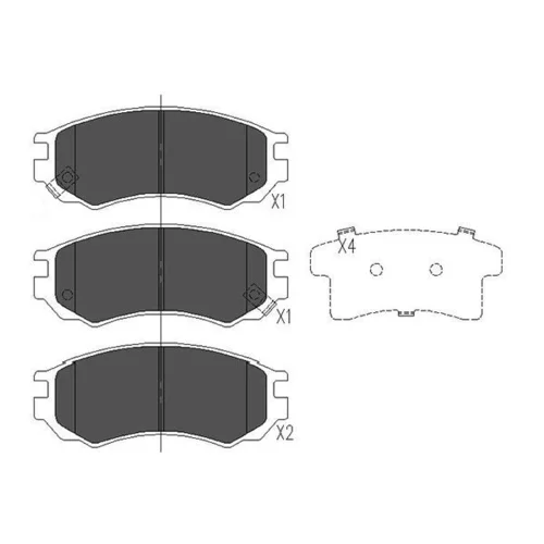 Sada brzdových platničiek kotúčovej brzdy KAVO PARTS KBP-6531