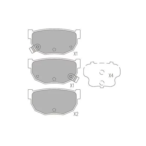 Sada brzdových platničiek kotúčovej brzdy KAVO PARTS KBP-6597