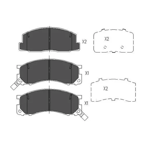 Sada brzdových platničiek kotúčovej brzdy KAVO PARTS KBP-9040