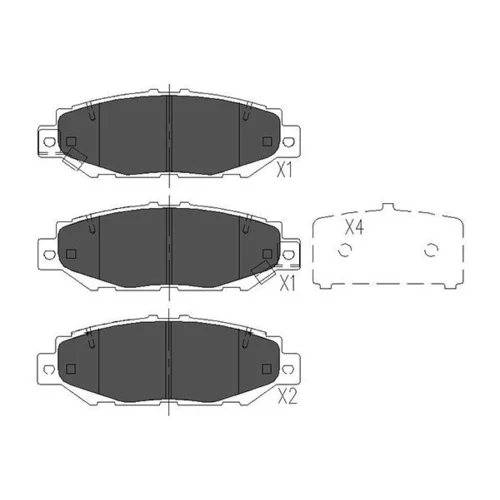 Sada brzdových platničiek kotúčovej brzdy KAVO PARTS KBP-9062