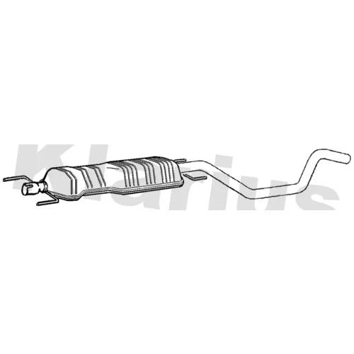 Stredný tlmič výfuku KLARIUS 261126