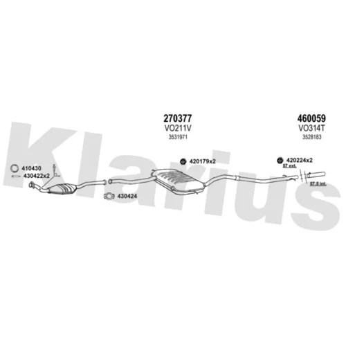 Výfukový systém KLARIUS 960229E