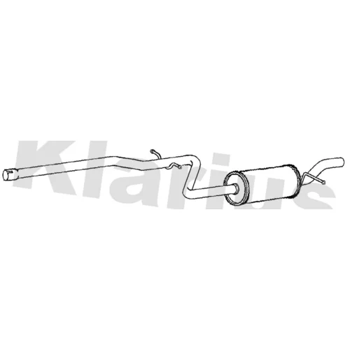 Stredný tlmič výfuku KLARIUS 250954