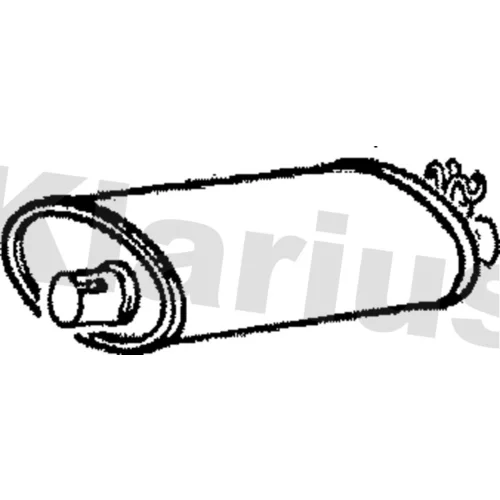 Stredný tlmič výfuku KLARIUS 210259