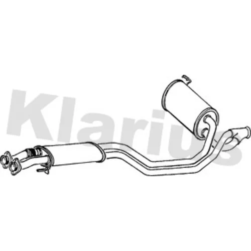 Stredný tlmič výfuku KLARIUS 260387