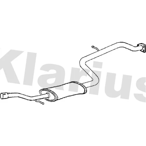 Stredný tlmič výfuku KLARIUS 250625