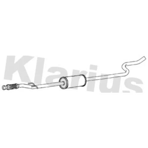 Stredný tlmič výfuku KLARIUS 221828
