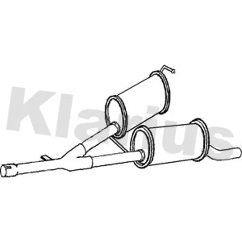 Stredný tlmič výfuku KLARIUS 250675