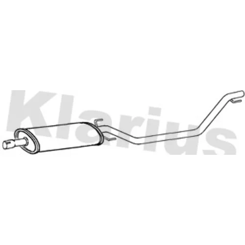 Stredný tlmič výfuku KLARIUS 260884
