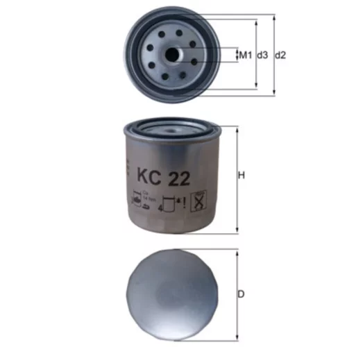 Palivový filter KNECHT KC 22 (KNECHT - Mahle) - obr. 2