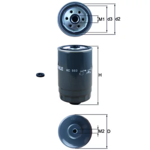 Palivový filter KNECHT KC 503D (KNECHT - Mahle) - obr. 2