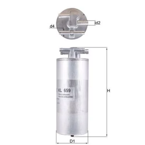 Palivový filter KNECHT KL 659 (KNECHT - Mahle) - obr. 2