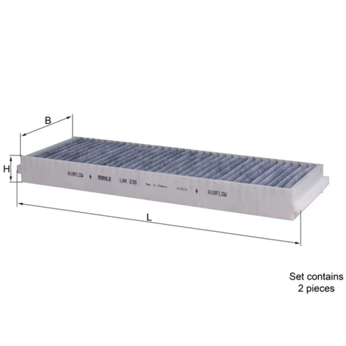 Filter vnútorného priestoru KNECHT LAK 239/S (KNECHT - Mahle) - obr. 2
