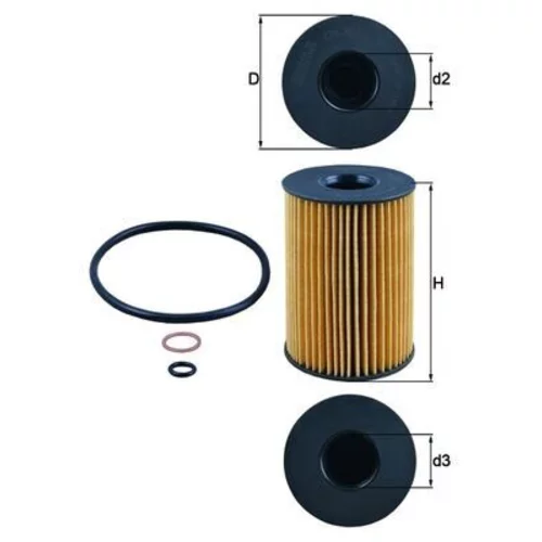 Olejový filter KNECHT OX 353/7D (KNECHT - Mahle) - obr. 2