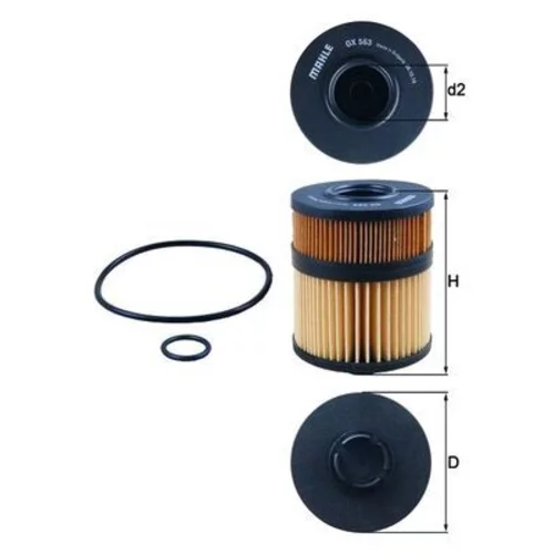 Olejový filter KNECHT OX 563D (KNECHT - Mahle) - obr. 2