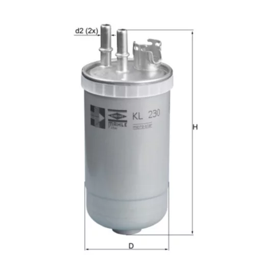 Palivový filter KNECHT KL 230 (KNECHT - Mahle) - obr. 2