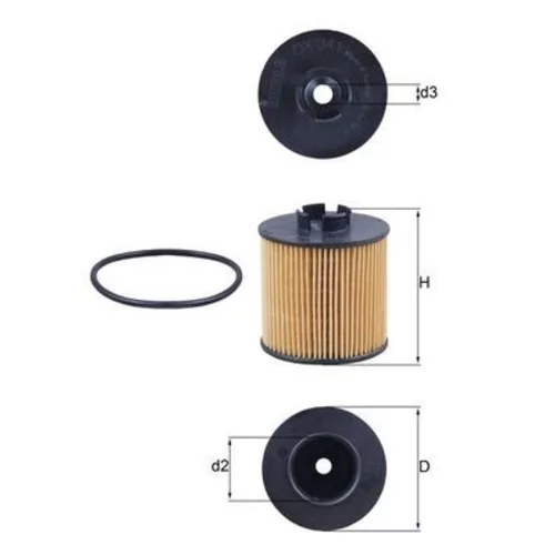 Olejový filter KNECHT OX 341D (KNECHT - Mahle) - obr. 2