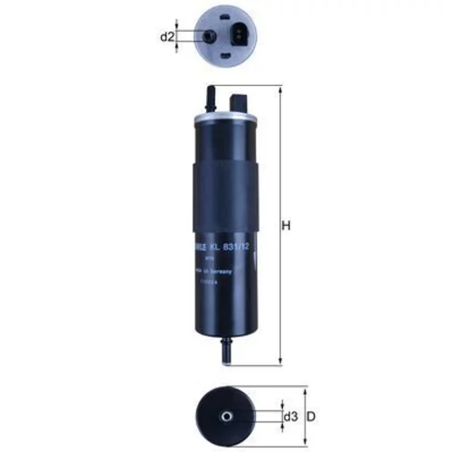 Palivový filter KNECHT KL 831/12