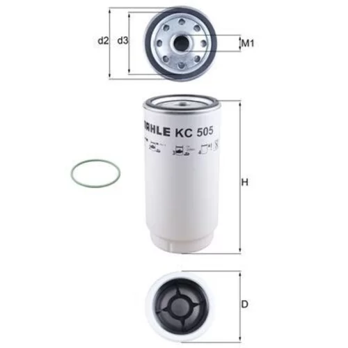 Palivový filter KNECHT KC 505D (KNECHT - Mahle) - obr. 2