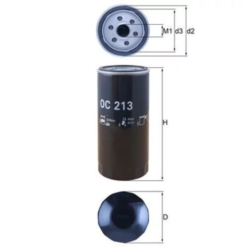 Olejový filter KNECHT OC 213 (KNECHT - Mahle) - obr. 2