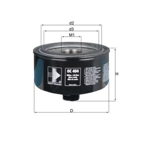 Olejový filter KNECHT OC 404 (KNECHT - Mahle) - obr. 2