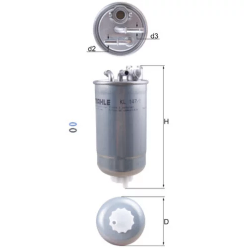 Palivový filter KNECHT KL 147/1D (KNECHT - Mahle) - obr. 2